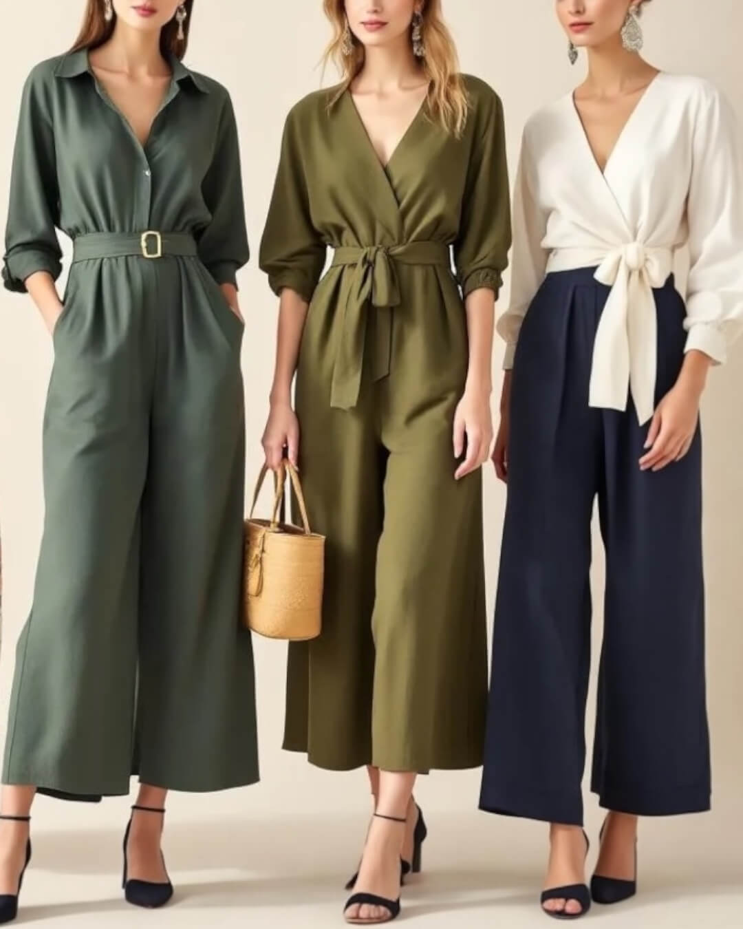 Women wearing stylish spring jumpsuits from Amazon in a casual fashion look.