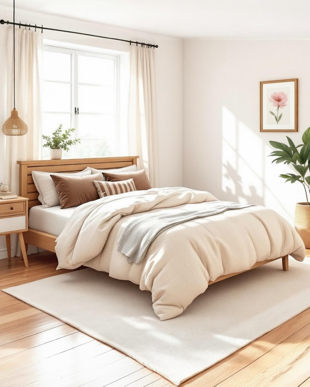 Fresh and organized bedroom for Spring Cleaning