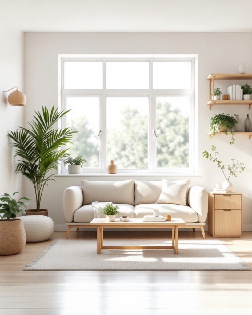 Cozy and organized small home interior showing why a smaller house can provide comfort and simplicity